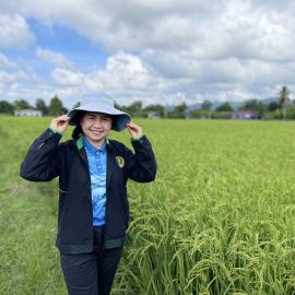 ลงพื้นที่ติดตาม เยี่ยมเยียนสมาชิกกลุ่มเกษตรกรผู้ปลูกข้าวอำเภอด่านมะขามเตี้ย