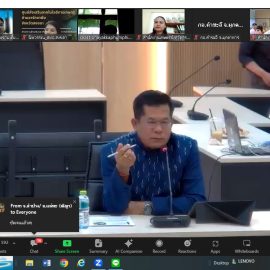 ร่วมประชุมประเมินแนวโน้มสถานการณ์การระบาดและการจัดการโรคใบร่วง (ชนิดใหม่) ของยางพารา ผ่านระบบออนไลน์ Zoom Meetings