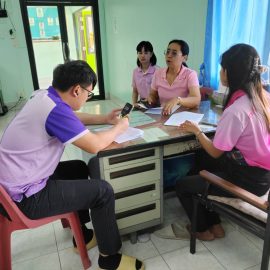 ร่วมกับปศุสัตว์อำเภอด่านมะขามเตี้ย ประชุมหารือวางแผนลงพื้นที่การตรวจสอบปริมาณน้ำนมโค