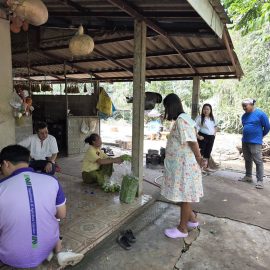 สำรวจข้อมูลเพื่อช่วยเหลือเกษตรกรลูกหนี้ โครงการ ผกก. และ คปร. ของกรมส่งเสริมการเกษตร ณ หมู่ 4 ตำบลด่านมะขามเตี้ย อำเภอด่านมะขามเตี้ย จังหวัดกาญจนบุรี