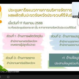 #เกษตรด่านมะขามเตี้ย.….ร่วมประชุมจัดทำข้อมูลเอกภาพด้านการผลิตและการตลาดสับปะรด ครั้งที่ 3/2568 ผ่านระบบ Zoom Meeting ณ สำนักงานเกษตรอำเภอด่านมะขามเตี้ย จังหวัดกาญจนบุรี