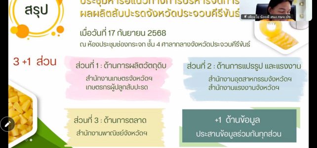 #เกษตรด่านมะขามเตี้ย.….ร่วมประชุมจัดทำข้อมูลเอกภาพด้านการผลิตและการตลาดสับปะรด ครั้งที่ 3/2568 ผ่านระบบ Zoom Meeting ณ สำนักงานเกษตรอำเภอด่านมะขามเตี้ย จังหวัดกาญจนบุรี #เกษตรด่านมะขามเตี้ย.….ร่วมประชุมจัดทำข้อมูลเอกภาพด้านการผลิตและการตลาดสับปะรด ครั้งที่ 3/2568 ผ่านระบบ Zoom Meeting ณ สำนักงานเกษตรอำเภอด่านมะขามเตี้ย จังหวัดกาญจนบุรี