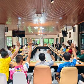 #เกษตรด่านมะขามเตี้ย.….ร่วมประชุมการพิจารณากำหนดพื้นที่หรือบริเวณที่เป็นแหล่งท่องเที่ยว ณ ห้องประชุมอาคารมาตานุสรณ์ วัดท่าเสด็จ ตำบลจรเข้เผือก อำเภอด่านมะขามเตี้ย จังหวัดกาญจนบุรี