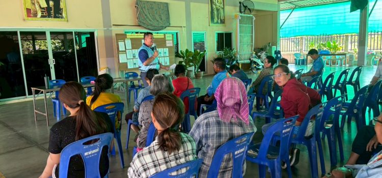 เกษตรเมืองกาญจนบุรี…ลงพื้นที่ประชาคมข้อมูลผู้ปลูกข้าวนาปรัง ปี 2567/68 ตำบลหนองบัว