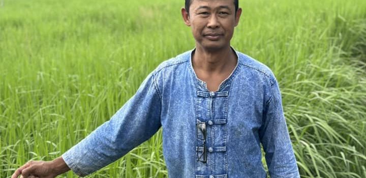 ลงพื้นที่เก็บข้อมูล นายภากร จีนอยู่ เกษตรกรตำบลหนองปรือ เพื่อส่งประกวดเกษตรกรดีเด่น สาขาไร่นาสวนผสม