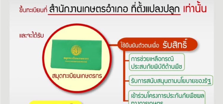 ขั้นตอนการขึ้นทะเบียนและปรับปรุงทะเบียนเกษตรกร
