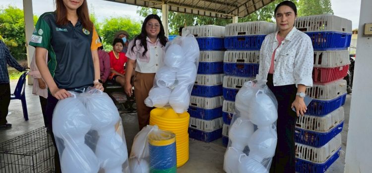 วันที่ 29 พฤษภาคม 2568 ตรวจรับและส่งมอบปัจจัยการผลิตให้แก่เกษตรกรกลุ่มเป้าหมาย จำนวน 20 ราย ภายใต้โครงการเพิ่มศักยภาพและพัฒนาคนทุกช่วงวัยในระบบ TPMAP ณ ศาลาเอนกประสงค์ หมู่ที่ 3 ตำบลท่าไม้ อำเภอท่ามะกา จังหวัดกาญจนบุรี
